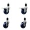 Service Caster 3.5'' Solid Poly Swivel 1-1/2'' Expanding Stem Caster Set 2 Total Lock Brakes, 4PK SCC-EXTTL20S3514-SPUS-2-S-2-112 - alternate 1